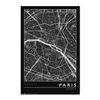 Poster Mapa De Paris En Blanco Y Negro