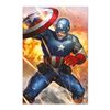 Poster Capitan America Bajo Fuego Enemigo Marvel Comics