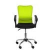 Silla De Oficina Cardenete Respaldo Malla Verde. Asiento Negro