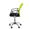 Silla De Oficina Cardenete Respaldo Malla Verde. Asiento Negro