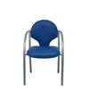 Pack 2 Silla Confidente Hellin Chasis Gris Similpiel Azul