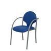 Pack 2 Silla Confidente Hellin Chasis Gris Similpiel Azul