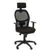 Silla De Oficina Jorquera Malla Negra Asiento Bali Negro Cabecero Regulable