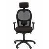 Silla De Oficina Jorquera Malla Negra Asiento Bali Negro Cabecero Regulable