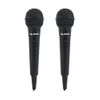 Biwond Mic Karaoke St12 Pack 2x Micrófonos (cápsula Unidireccional, Conector Jack 6.3 Mm, 2.5m Cable, Alta Calidad) - Negro