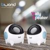 Biwond Altavoz Gaming Wally Speaker (pack 2 Altavoces Multimedia Usb 2.0, 3.5w, Compactos, Conexión Jack 3.5mm Y Usb) - Blanco