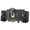 Biwond Altavoz Gaming Vision Rgb 2.1 (woofer 4" Y 2 Altavoces 2.5", Sonido Estéreo 3d, Luces Rgb, Compatible Con Pc, Smartphone Y Dispositivos Jack O Usb, 8w Y 4w X2) - Negro