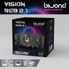 Biwond Altavoz Gaming Vision Rgb 2.1 (woofer 4" Y 2 Altavoces 2.5", Sonido Estéreo 3d, Luces Rgb, Compatible Con Pc, Smartphone Y Dispositivos Jack O Usb, 8w Y 4w X2) - Negro