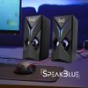 Biwond Altavoz Gaming Speak Blue (2 Altavoces Para Pc, Portátil, Gaming, Iluminación Led Azul, 3w, Conexión Usb, Plug&play, Diseño Compacto) - Negro