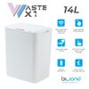 Biwond Cubo De Basura Inteligente Waste X1 (sensor Infrarojos Automático, Eléctrico, 14l, Antibacterias, Apertura Y Cierre Sin Contacto, Rango De 30cm) - Blanco