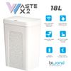 Biwond Cubo De Basura Inteligente Waste X2 (sensor Infrarojos Automático, Eléctrico, 18l, Antibacterias, Apertura Y Cierre Sin Contacto, Rango De 30cm) - Blanco