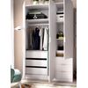 Pack Armario De 3 Puertas Y 3 Cajones + Cajonera Interior, Blanco – Essen 1