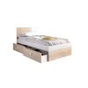 Conjunto De Dormitorio Dina Pack 4 Armario + Cómoda + Mesita + Cama Blanco/natural