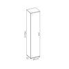 Armario Multiusos 1 Puerta - Fit - 190x39x35 - Blanco