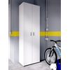 Armario Multiusos 2 Puertas Y 3 Estantes - Fit - 190x61x35 - Blanco