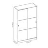 Armario 2 Puertas Corredera Plus 120 - Slide - 204x120x50 - Blanco Brillo