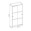 Armario 2 Puertas Corredera Plus 100 - Slide - 204x100x50 - Blanco Brillo