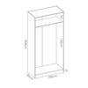 Armario 2 Puertas Corredera Plus 100 - Slide - 204x100x50 - Blanco Brillo