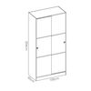 Armario 2 Puertas Corredera Plus 100 - Slide - 204x100x50 - Blanco Brillo