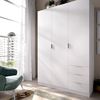 Armario 3 Puertas Y 3 Cajones - Essen - 184x121x52 - Blanco