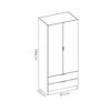 Armario 2 Puertas Y 2 Cajones - Essen - 184x81x52 - Blanco