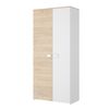 Armario 2 Puertas - Dina - 205x90x52 - Natural / Blanco