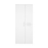 Armario Leka 3 Puertas + Barra + 3 Estantes Blanco 205x90,5x52,5 Cm