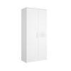 Armario Leka 3 Puertas + Barra + 3 Estantes Blanco 205x90,5x52,5 Cm