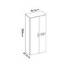 Armario Leka 3 Puertas + Barra + 3 Estantes Blanco 205x90,5x52,5 Cm