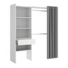 Kit Vestidor Con Cajón Y Cortina - Suit - 205x160x50 - Blanco