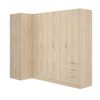 Armario Esquinero Essen 2 Módulos 4 Puertas Natural 184x174x91 Cm con  Ofertas en Carrefour