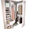 Dekit - Vestidor Doble Montaje Lineal O Rincon - 187 X 98 X 41 Cm - Blanco