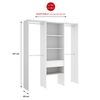 Dekit - Vestidor 1 Columna Con Barras En Los Laterales - 187 X 160 X 50 - Blanco