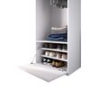 Dekit - Vestidor Con Zapatero Y Trasera Reversible - 205 X 60 X 45 Cm - Blanco / Natural