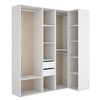 Suit - Conjunto Armario-vestidor Rincon Con Dos Cajones - 205x1825x79,5 - Blanco/natural