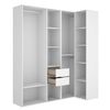 Suit - Conjunto Armario-vestidor Rincon Con Dos Cajones - 205x1825x79,5 - Blanco/natural