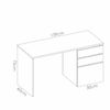 Mesa De Escritorio Con 2 Cajones Y 1 Puerta - Shiro - 75x139x60 - Blanco Brillo