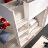 Cama Tren Para 2 Niños Juvenil - Matt - 150x275x106 - Blanco / Fines / Tortora