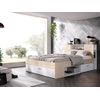 Cama Clásica Leandre 2 Cajones 228.5x169.5x95 Cm Color Color Natural Claro, Blanco Vente-unique