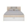 Cama Clásica Leandre 2 Cajones 218.5x149.6x95 Cm Color Color Natural Claro, Blanco Vente-unique