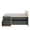 Cama Compacta Con Escritorio - Mak - 111x136x195 - Natural / Grafito