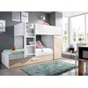 Cama Tren 3 Camas - Tom - 150x244x112 - Blanco / Natural