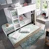 Cama Tren 3 Camas - Tom - 150x244x112 - Blanco / Natural