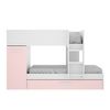 Tom - Cama Tren 3 Camas Tom - 150x244x112 - Blanco / Rosa