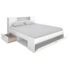 Base De Cama Leandre 2 Cajones 228.5x169.5x95 Cm Color Blanco Vente-unique