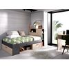 Cama Compacta 90x190 - Lanka - 96x218x99 - Natural / Grafito