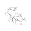 Cama Compacta 90x190 - Lanka - 96x218x99 - Blanco