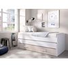 Pema - Cama Compacta  - 70x200x98 - Blanco/alistonado