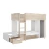 Kos - Cama Tren 2 Camas De 90x190 - 150x245,8x111,7 - Natural / Alistonado/blanco