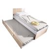 Dina - Cama 190x90 + Arrastre - 79x97x196 - Natural / Blanco